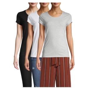 3 Pack of Everyday Scoop Neck T-Shirts